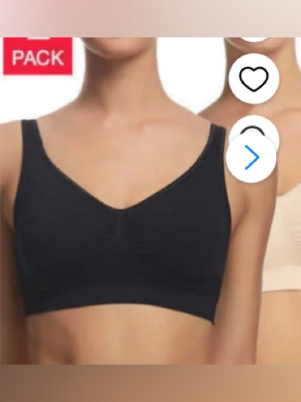 Gloria Vanderbilt womens SEAMLESS Wire free Easy fit Sport Bra